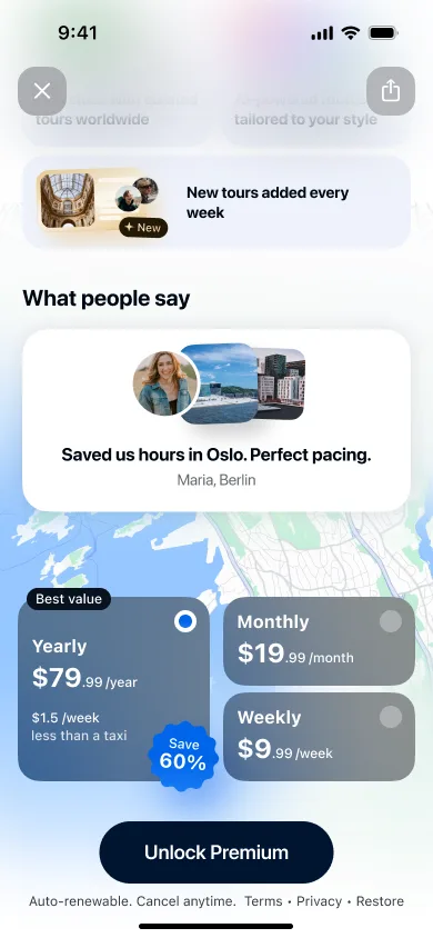 Let's Tour subscription